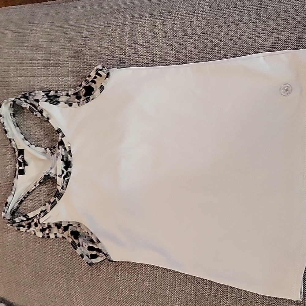 White Lepard Workout Top